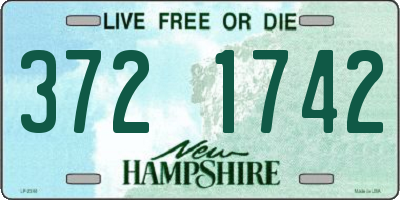 NH license plate 3721742