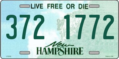 NH license plate 3721772