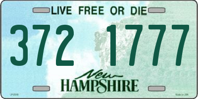 NH license plate 3721777