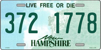 NH license plate 3721778