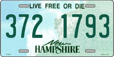 NH license plate 3721793