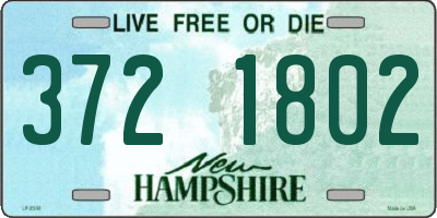 NH license plate 3721802