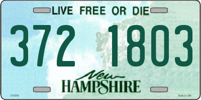 NH license plate 3721803