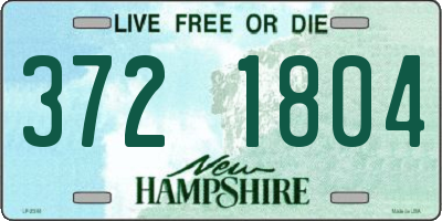 NH license plate 3721804