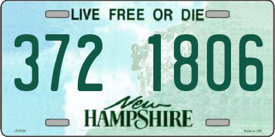 NH license plate 3721806
