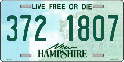 NH license plate 3721807