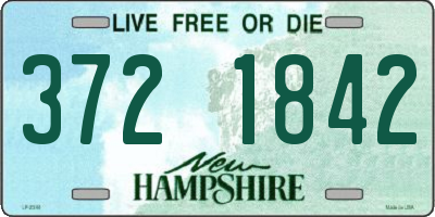 NH license plate 3721842