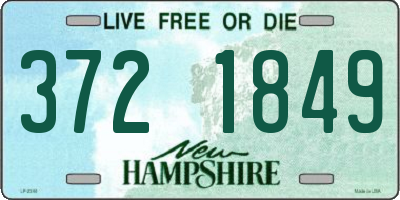 NH license plate 3721849