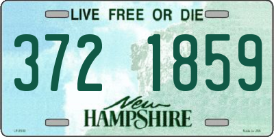 NH license plate 3721859