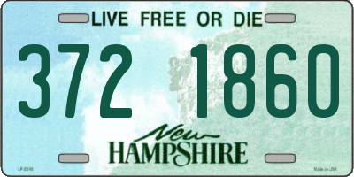NH license plate 3721860