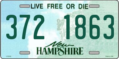 NH license plate 3721863