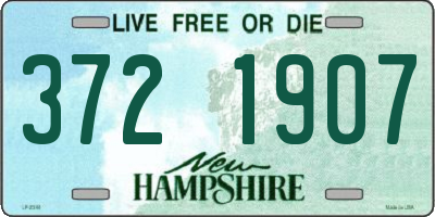 NH license plate 3721907