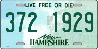 NH license plate 3721929