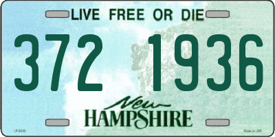 NH license plate 3721936