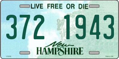 NH license plate 3721943