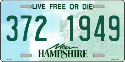 NH license plate 3721949