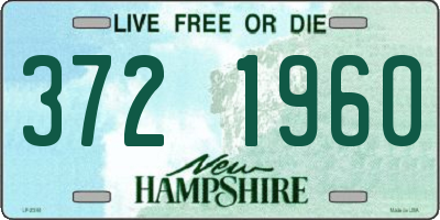 NH license plate 3721960