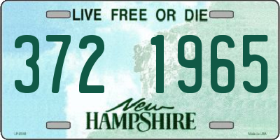 NH license plate 3721965