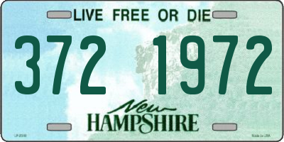 NH license plate 3721972