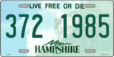 NH license plate 3721985
