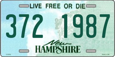 NH license plate 3721987
