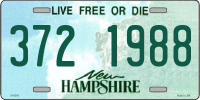 NH license plate 3721988