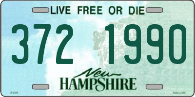 NH license plate 3721990