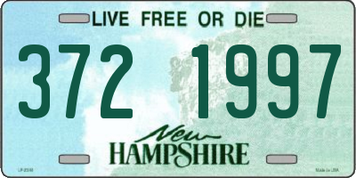 NH license plate 3721997