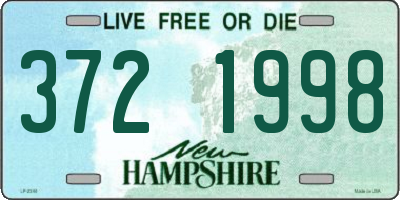 NH license plate 3721998