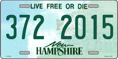 NH license plate 3722015