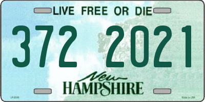 NH license plate 3722021