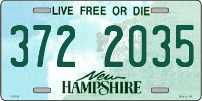NH license plate 3722035
