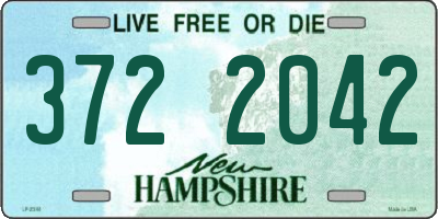 NH license plate 3722042