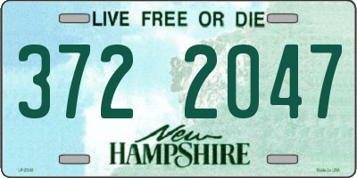 NH license plate 3722047