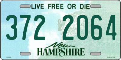 NH license plate 3722064