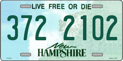 NH license plate 3722102
