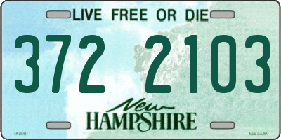 NH license plate 3722103