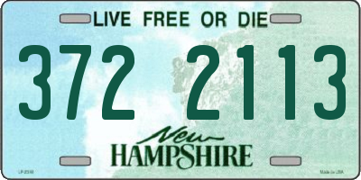 NH license plate 3722113