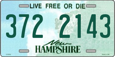 NH license plate 3722143