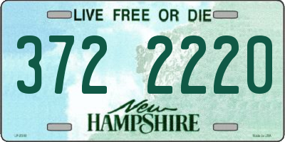 NH license plate 3722220