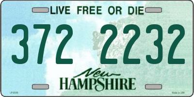 NH license plate 3722232