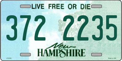 NH license plate 3722235