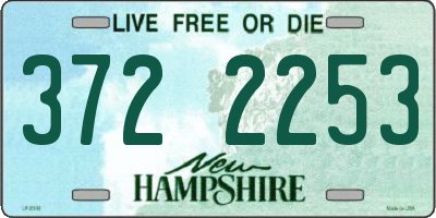 NH license plate 3722253