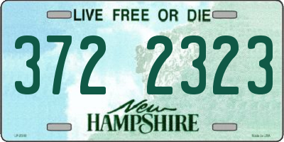 NH license plate 3722323