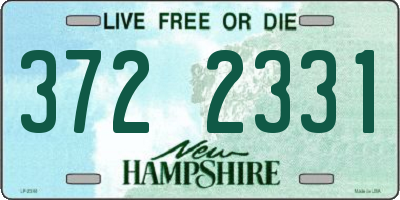 NH license plate 3722331