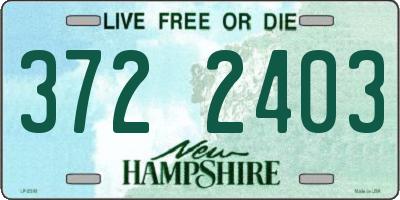 NH license plate 3722403