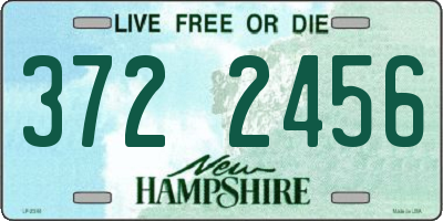 NH license plate 3722456