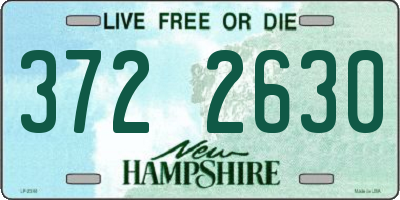 NH license plate 3722630