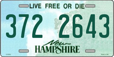 NH license plate 3722643