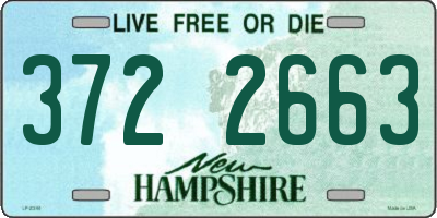 NH license plate 3722663